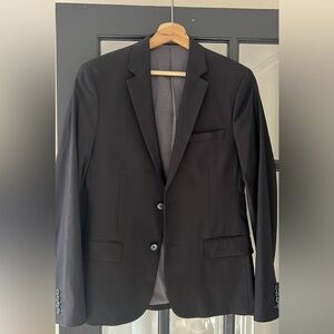 RW&CO. Men's Black Two-Button Tailored Blazer